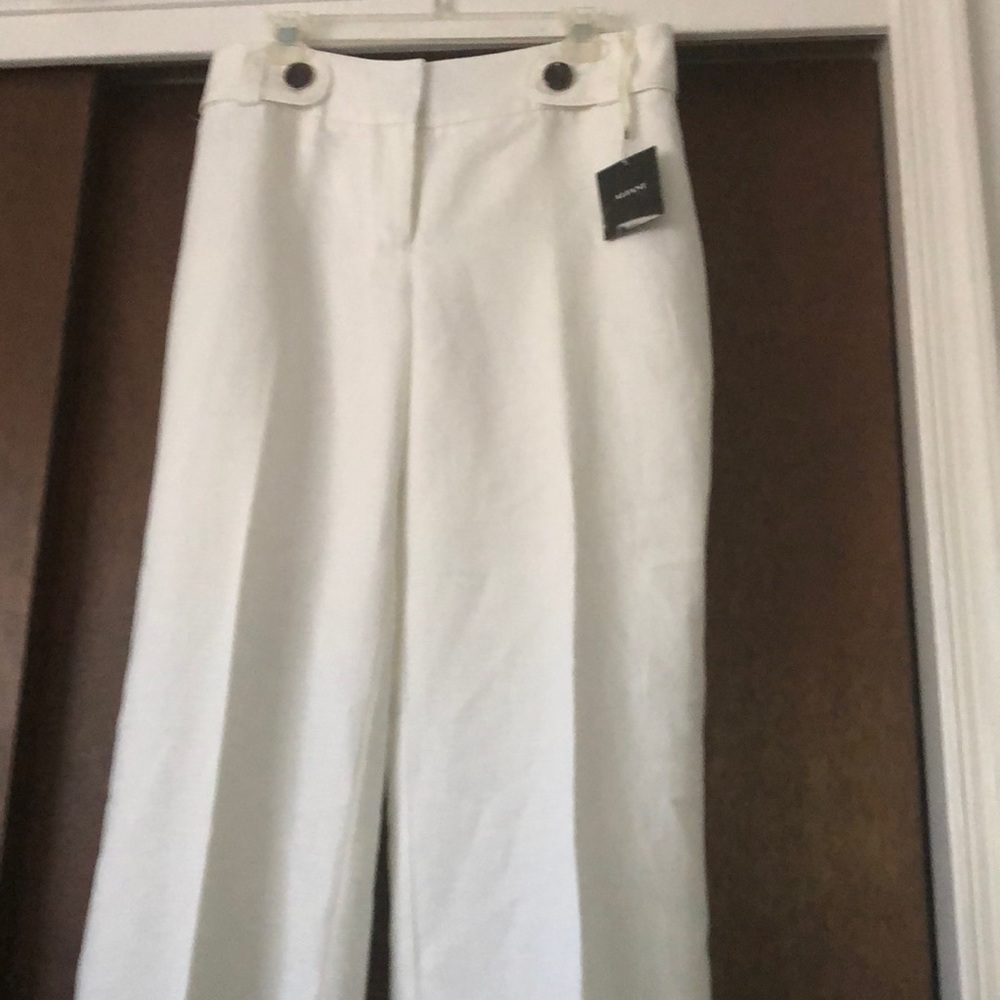 White (lined) Linen Pant